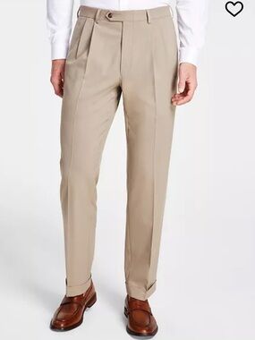 NWT Michael Kors Men’s Pleated Solid Classic Fit Dress Pants
